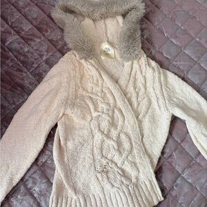 Old Navy Beige Cable Knit Cardigan